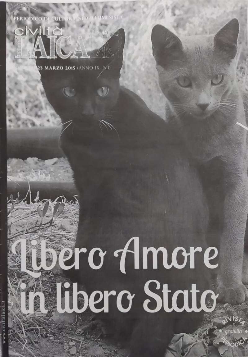 Copertina  Rivista: Civiltà Laica: Libero Amore in libero Stato