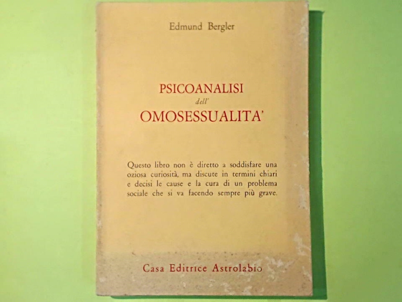 Copertina  Psicoanalisi dell'omosessualita